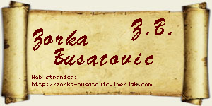 Zorka Bušatović vizit kartica